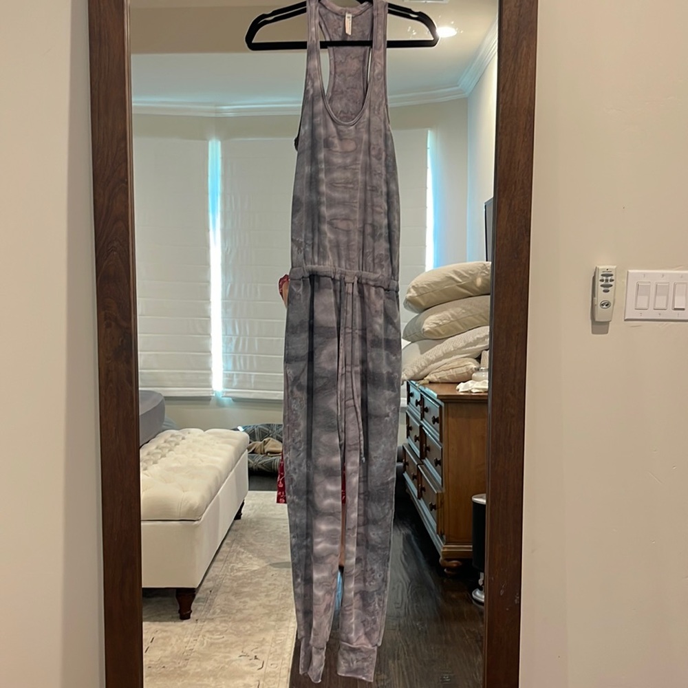 Free People Multi-colored Gray Jumpsuit
